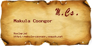 Makula Csongor névjegykártya