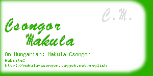 csongor makula business card